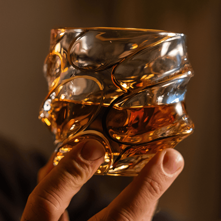 Złoty Kryształowy Szklanka do Whisky Arashi