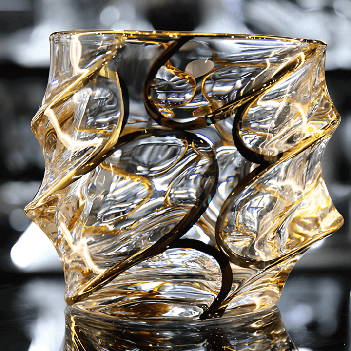 Złoty Kryształowy Szklanka do Whisky Arashi
