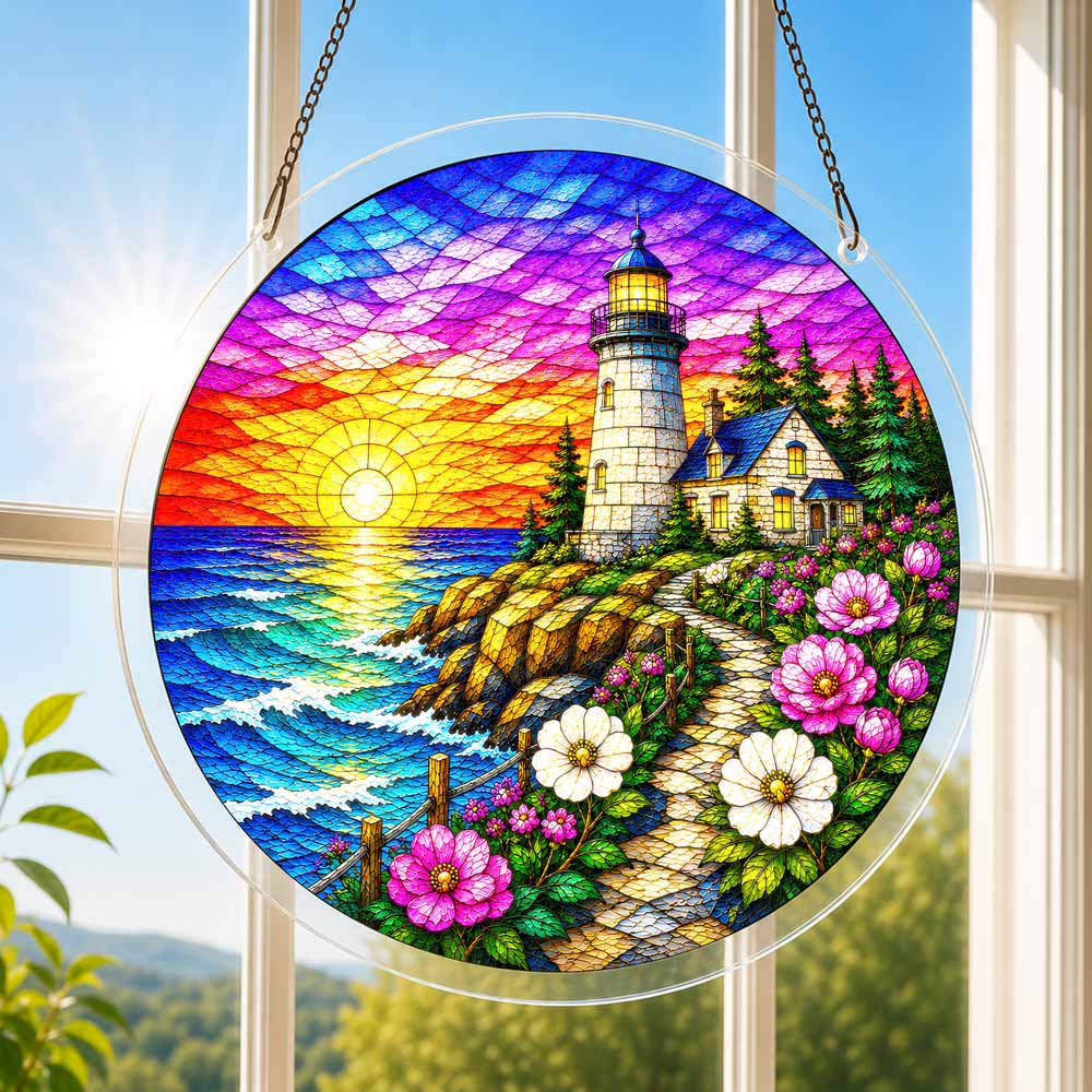 Akrylowe Puzzle - Łapacz Słońca - Latarnia Morska