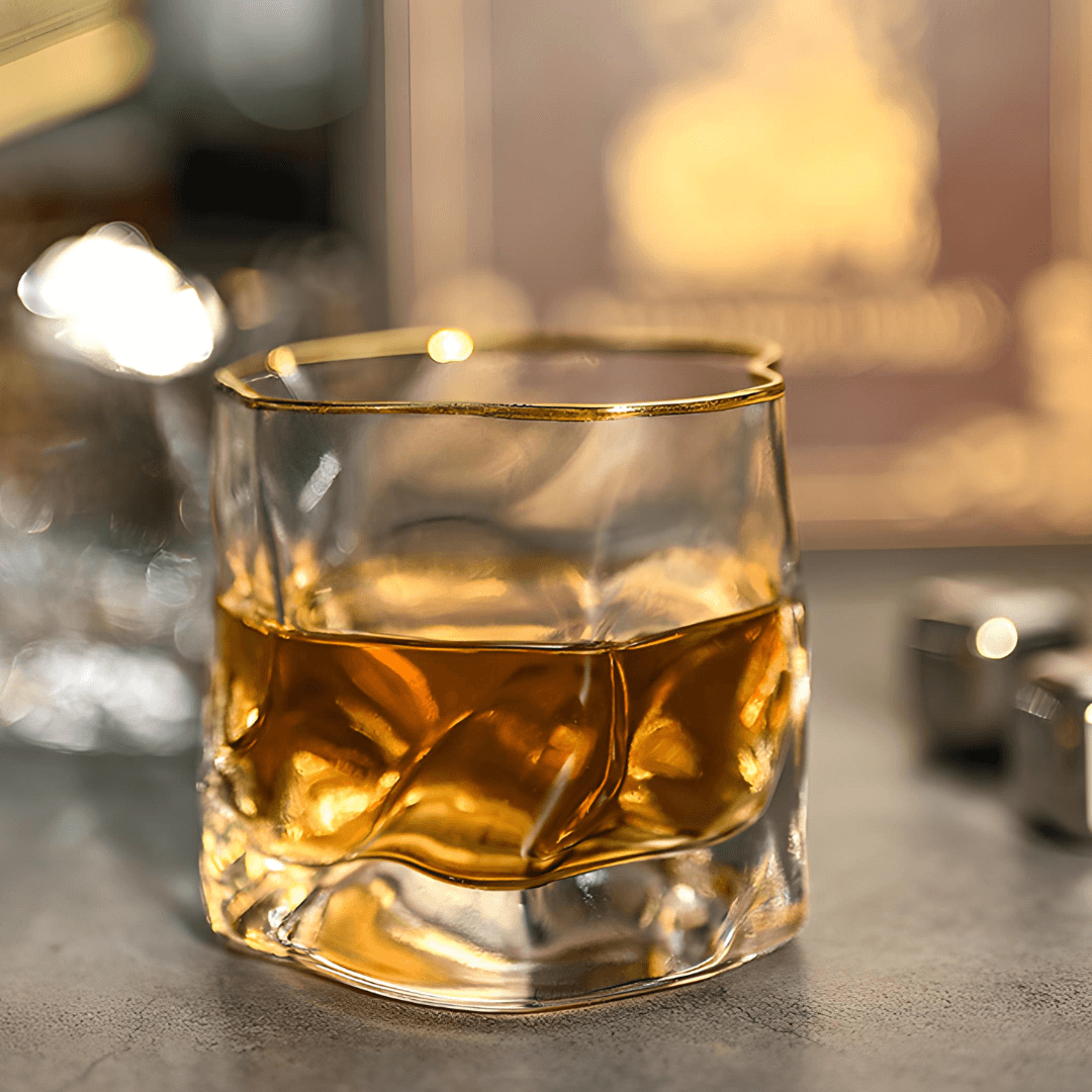 Szklanka do whisky Hoshi Gold z japońskiego kryształu